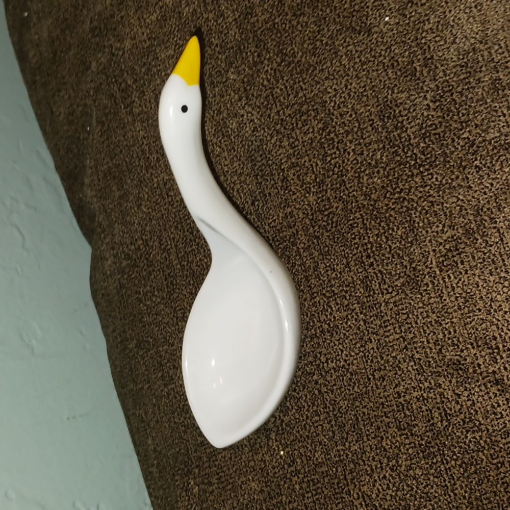 Vintage 80s Avon White Geese Measuring Spoons Duck Swan
